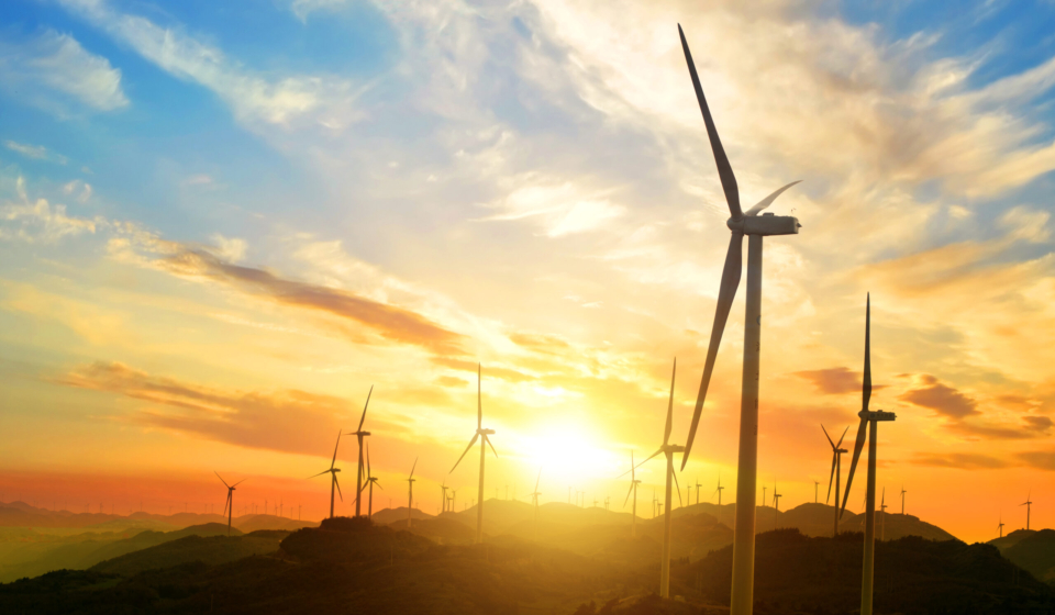 wind turbines in Oiz eolic park. Basque Country