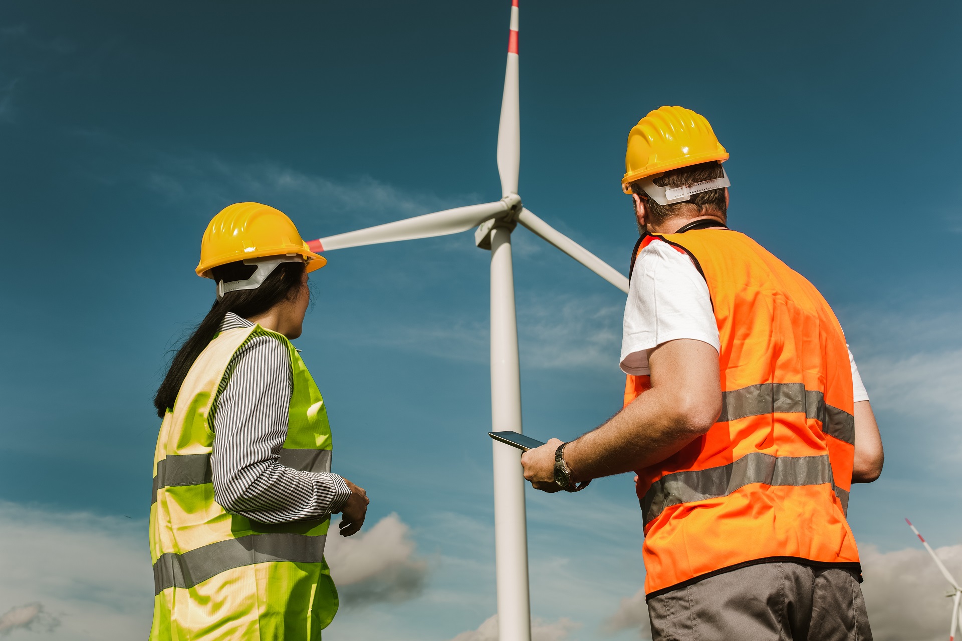 Windmill,Engineers,Inspection,And,Progress,Check,Wind,Turbine